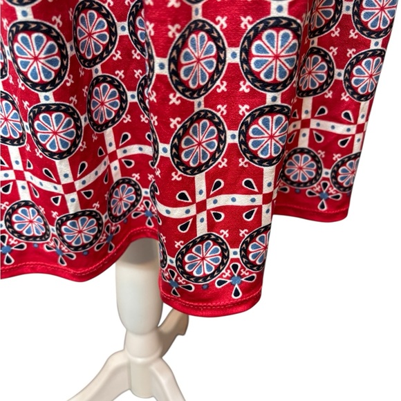 Max Studio Red and‎ Blue Patterned Dress - Picture 3 of 12